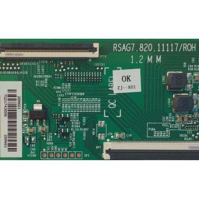 T-CON PARA TV HISENSE / NUMERO DE PARTE 289661 / RSAG7.820.11117/ROH / PANEL HD650Y1U72-T0L6\S0\GM\ROH / DISPLAY HV650QUB-F70 / MODELO 65R7G5 - Imagen 2